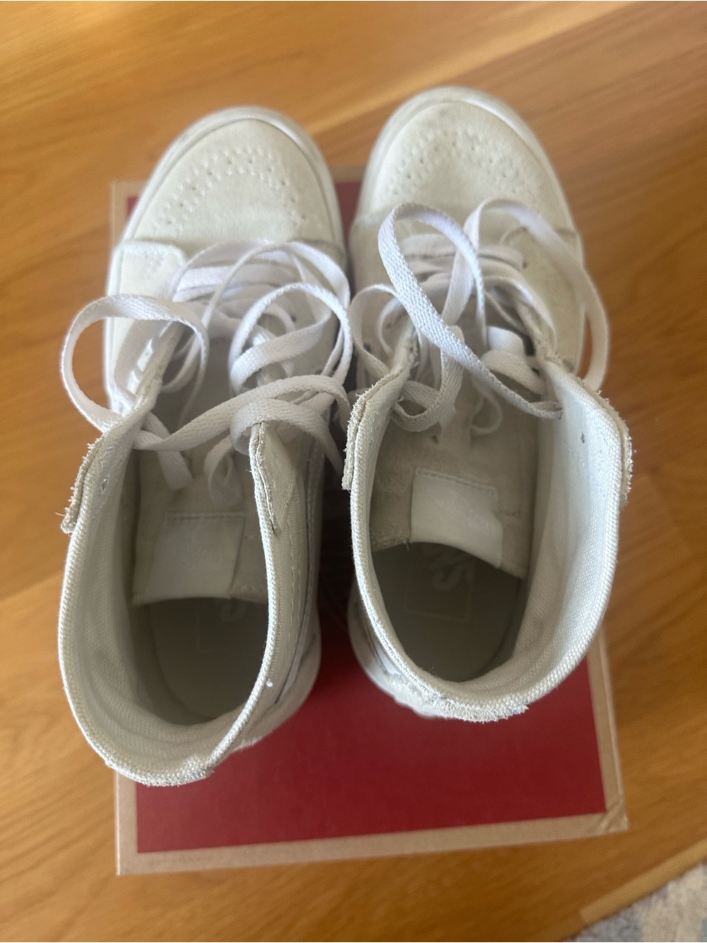Vans Cream Platform Lace-Up Sneakers - Picture 9 of 9